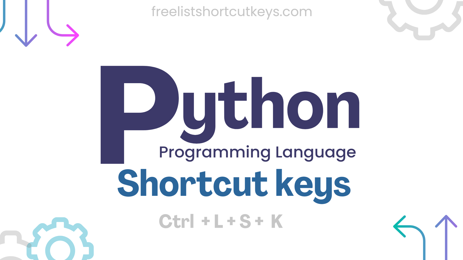 Python Programming Language free Keyboard shortcuts