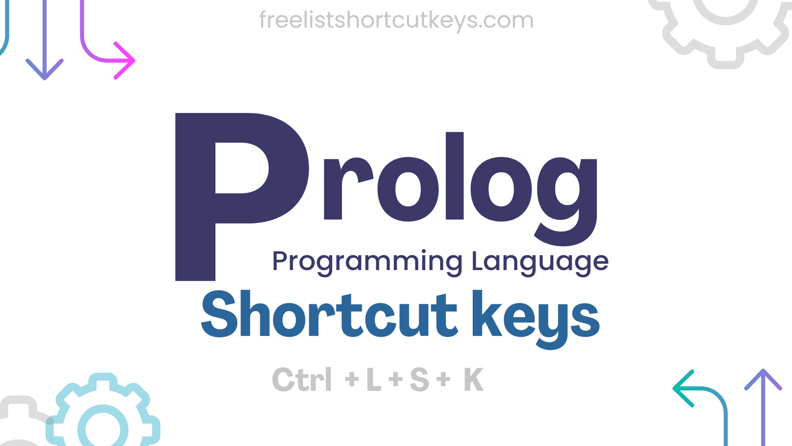 Prolog language free keyboard shortcuts list