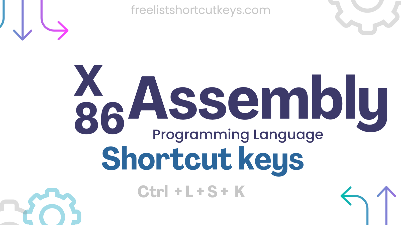 x86 Assembly Languages programming keys free list