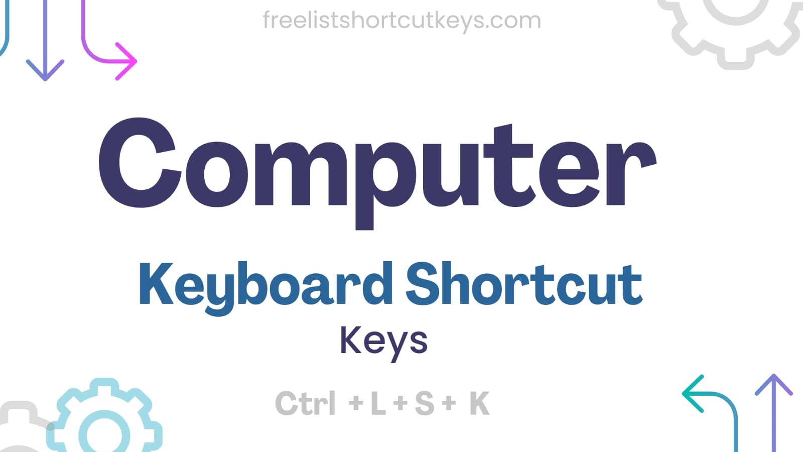 Computer Keyboard free Shortcuts keys